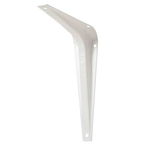 white metal shelf brackets